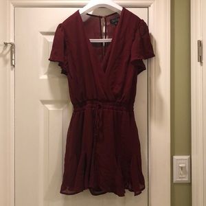 Trixxi size m burgundy/maroon romper